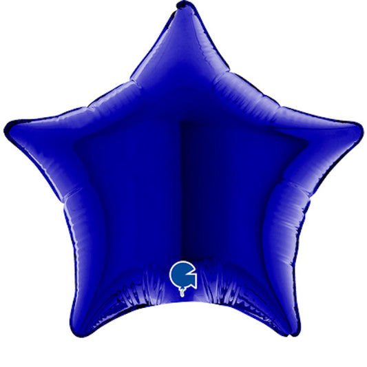 Blue Capri Star Balloon - 4" Foil