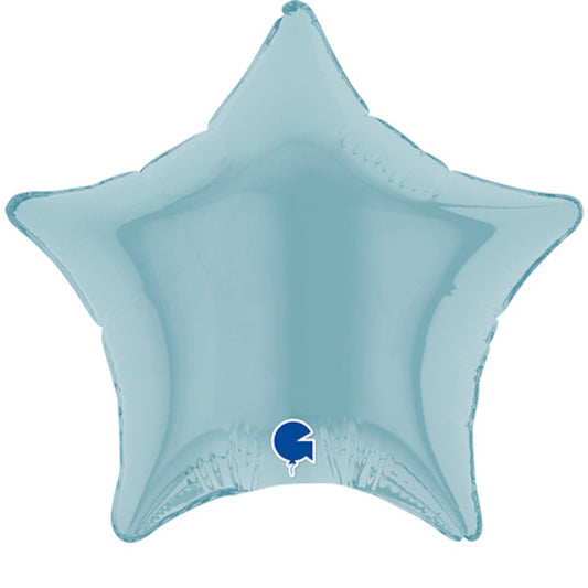 Pastel Blue Star Balloon - 4" Foil