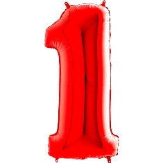 Red Number 1 Balloon - 40" Foil