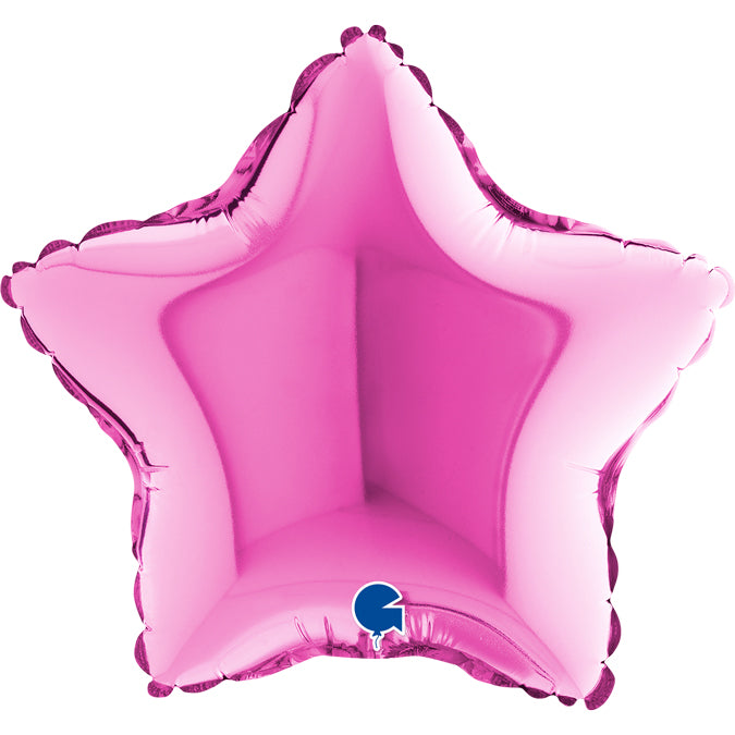 Fuchsia Star Mini Shape Air-Filled Balloon – 4″ Foil