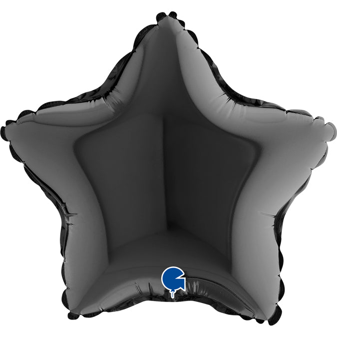 Black Star Mini Shape Air-Filled Balloon – 9″ Foil