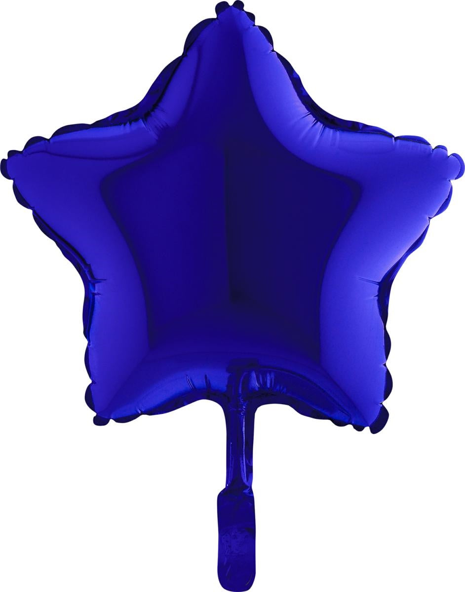 BLUE Capri Star Mini Shape Air-Filled Balloon – 9″ Foil