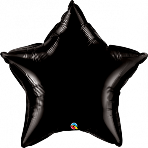 Black Star Mini Shape Air-Filled Balloon – 4″ Foil