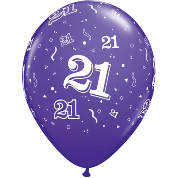 21-A-Round Purple Balloons - 11" Latex (25ct)