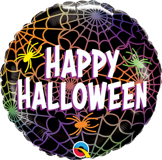Spiders & Webs Halloween Balloon - 18" Foil