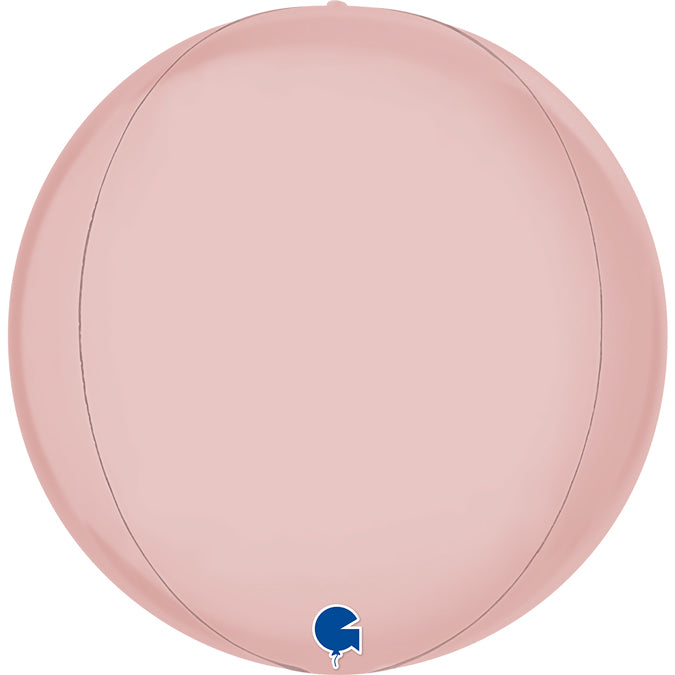 Satin Pastel Pink 4D Globe - 15" Foil