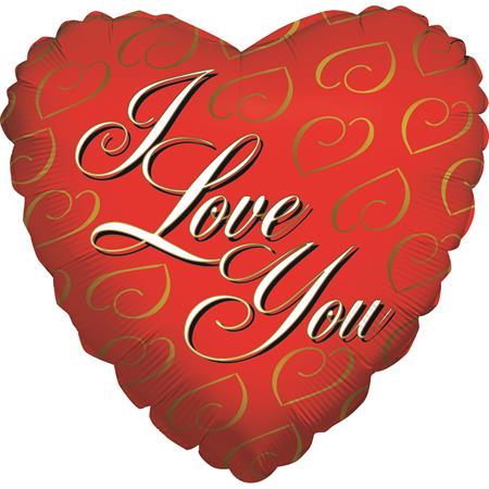 24K Love Balloon - 18" Foil Packaged