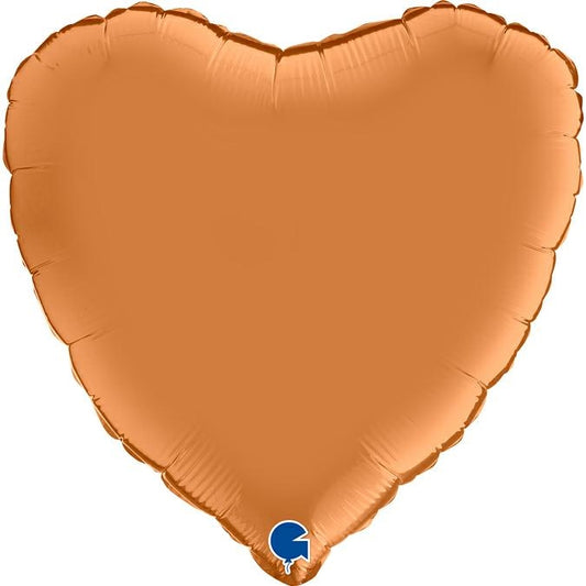 Satin Carmel Heart Balloon - 18" Foil
