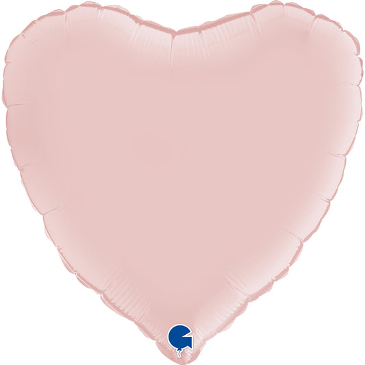 Satin PASTEL PINK Heart Balloon - 18" Foil