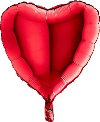 Red Heart Balloon - 18" Foil