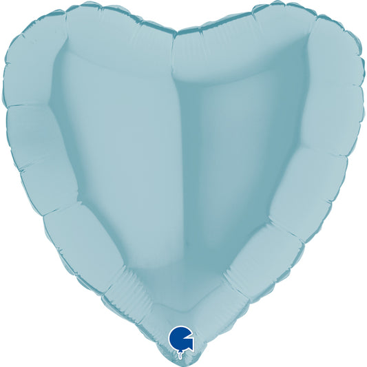 Pastel Blue Heart Balloon - 18" Foil