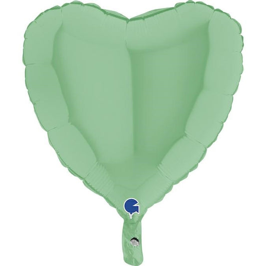 Matte Green Heart Balloon - 18" Foil