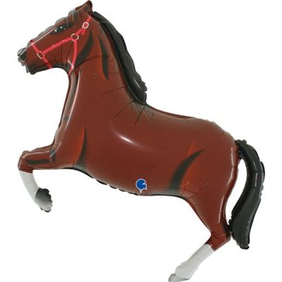 Dark Brown Horse Supershape Balloon - Foil 34"