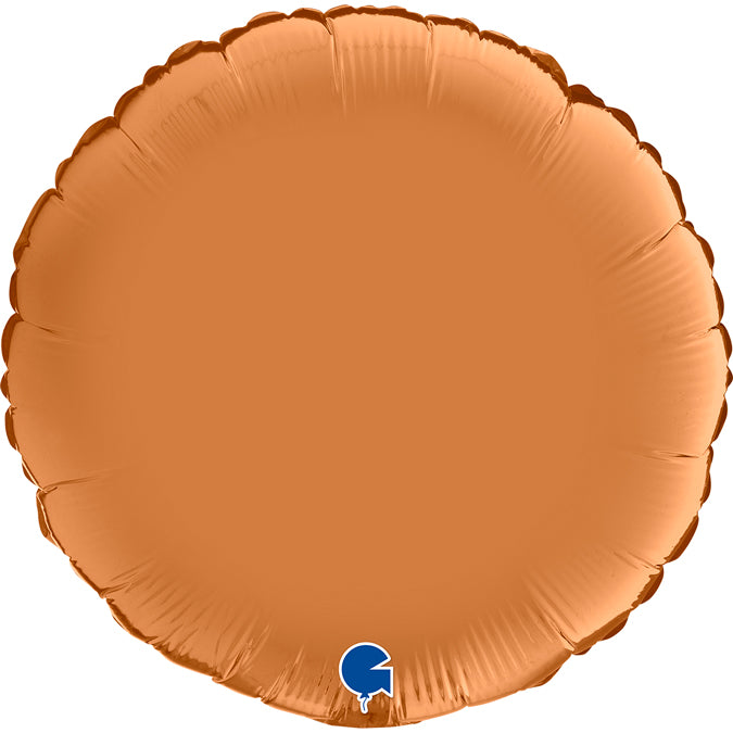 Satin Carmel Round Balloon - 18" Foil