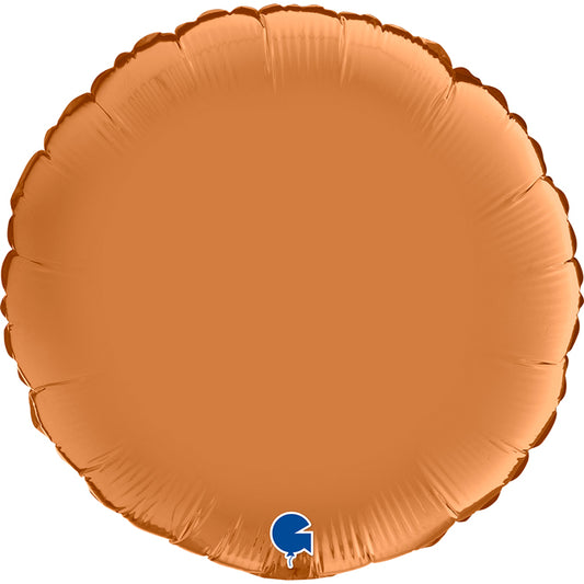 Satin Carmel Round Balloon - 18" Foil