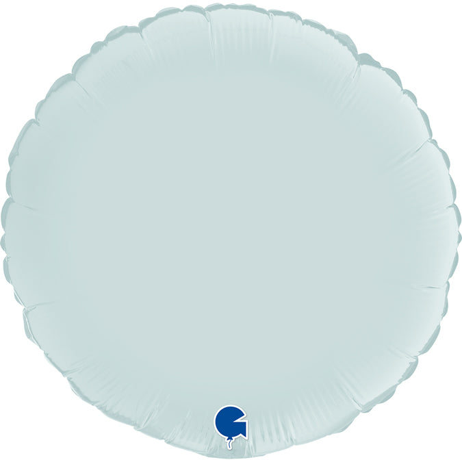 Satin Pastel Blue Round Balloon - 18" Foil