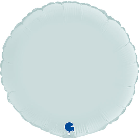 Satin Pastel Blue Round Balloon - 18" Foil