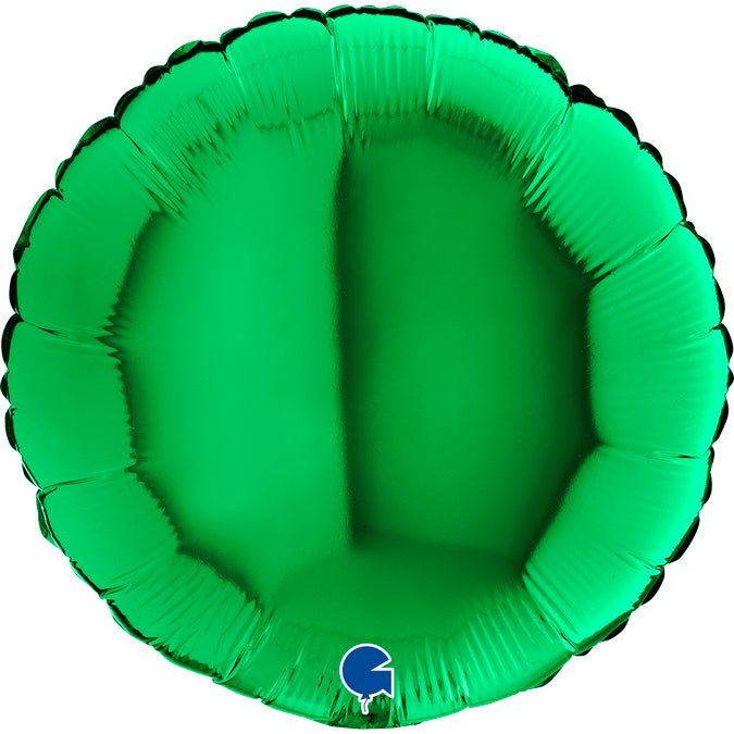 Green Round Balloon - 18" Foil