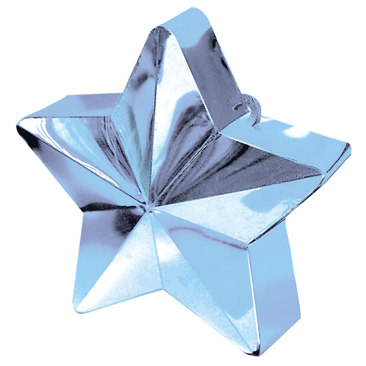Light Blue Star Luxury Balloon Weights 150g/5oz - 12 PC
