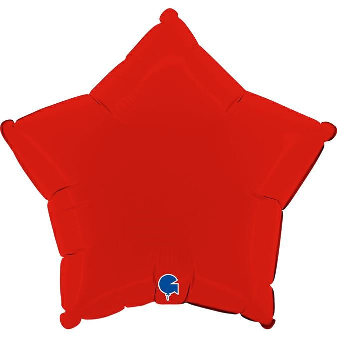 Matte Red Star Balloon - 18" Foil