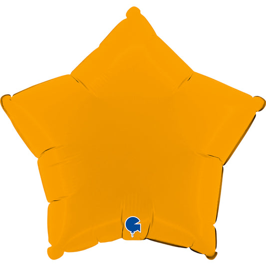 Matte Mustard Star Balloon - 18" Foil
