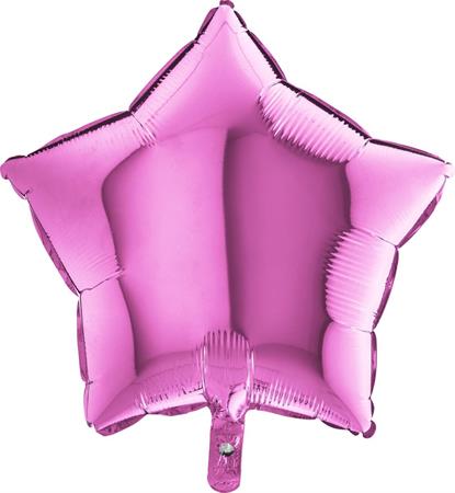Fuchsia Star Balloon - 18" Foil