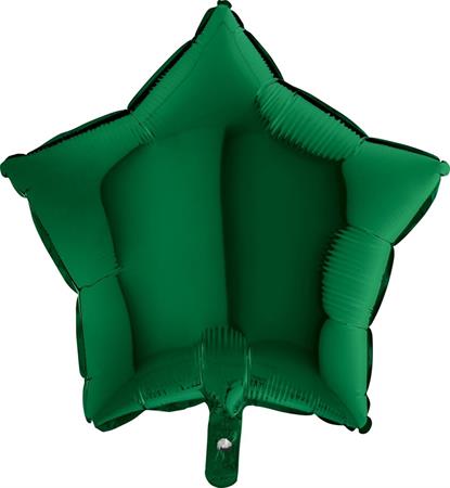 Dark Green Star Balloon - 18" Foil
