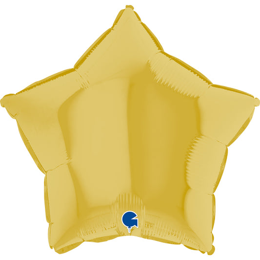 Pastel Yellow Star Balloon - 18" Foil