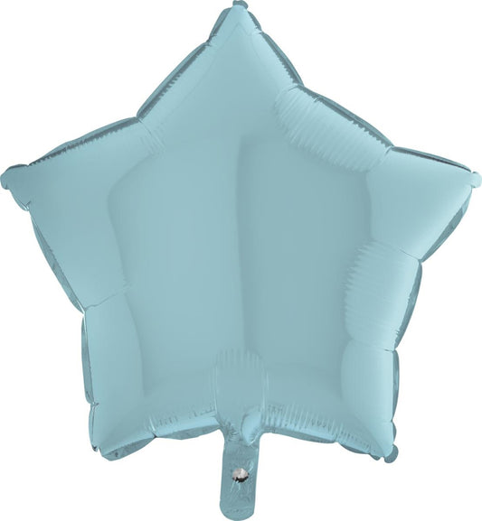 Pastel Blue Star Balloon - 18" Foil