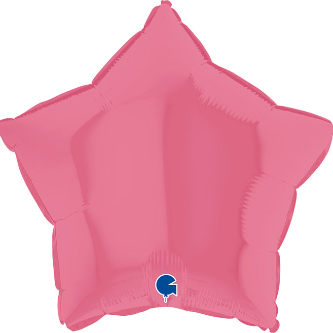 Bubble Gum Pink Star Balloon - 18" Foil