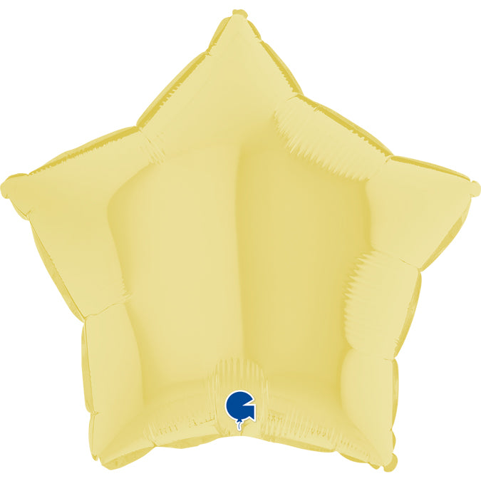 Matte Yellow Star Balloon - 18" Foil
