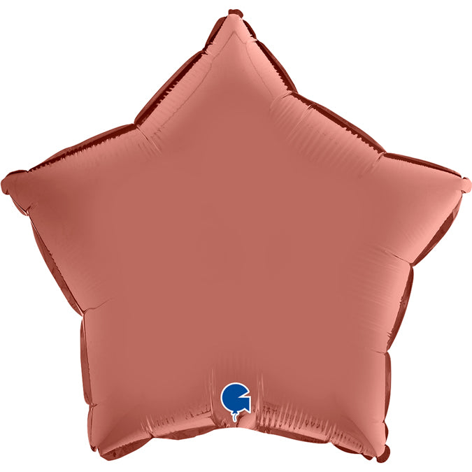 Satin Rose Gold Star Balloon - 18" Foil