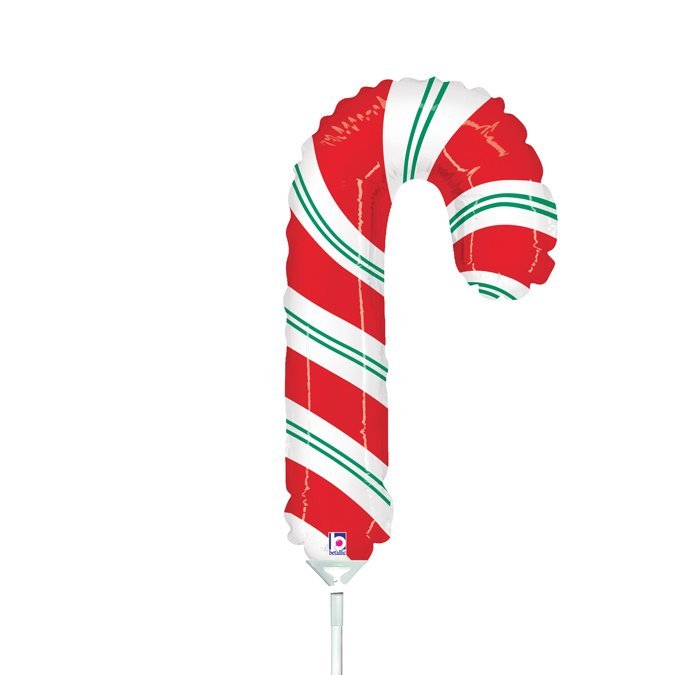 Candy Cane Mini Shape Air-Filled Balloon – Foil 12″/31cm.h x 8″/20cm.w