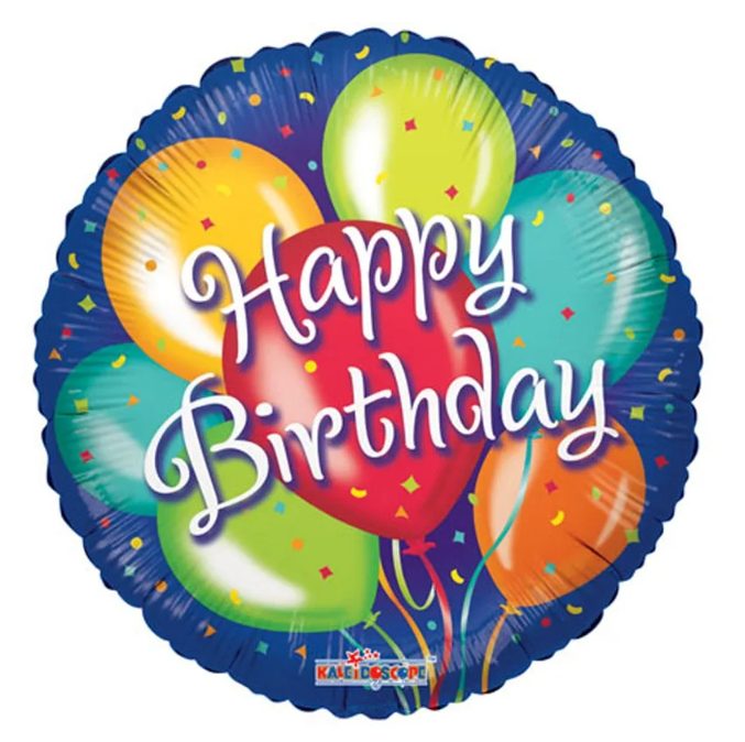 Blue Birthday Balloons - 18" Foil