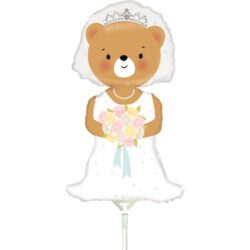 Bride Bear Mini Shape Air-Filled Balloon – Foil