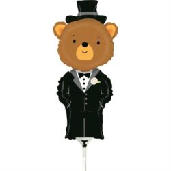 Groom Bear Mini Shape Air-Filled Balloon – Foil