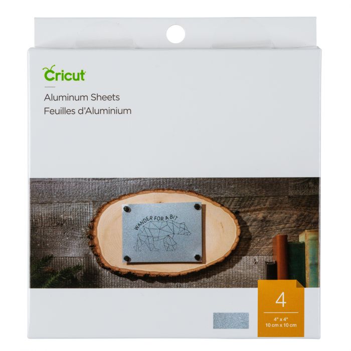 Cricut Silver Aluminium Sheets - (4" x 4")