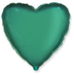 Turquoise Heart Balloon - 18" Foil