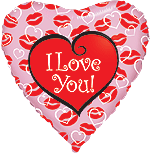 Love Heart Lips Balloon - 18″ Foil