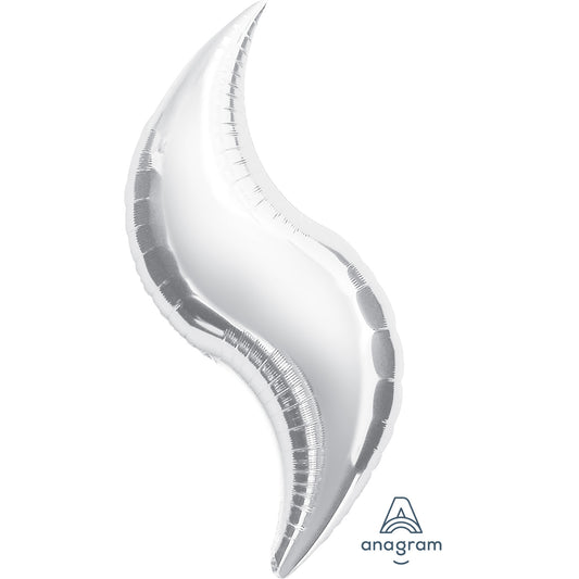 Silver Curve SuperShape Balloon - 3 pc