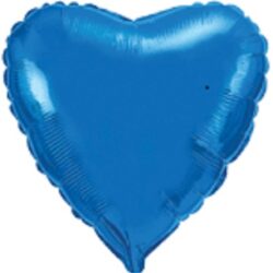 Blue Heart Mini Shape Balloon – 9" Foil