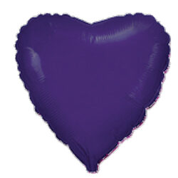 Violet Heart Mini Shape Air-Filled Balloon – 9″ Foil