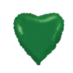 Green Heart Mini Shape Air-Filled Balloon – 9″ Foil