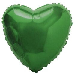Green Heart Mini Shape Air-Filled Balloon – 4″ Foil