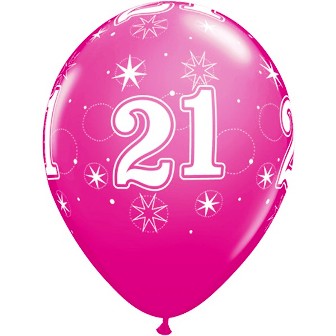 21 Sparkle-A-Round Wild Berry Balloons - 11" Latex (25ct)