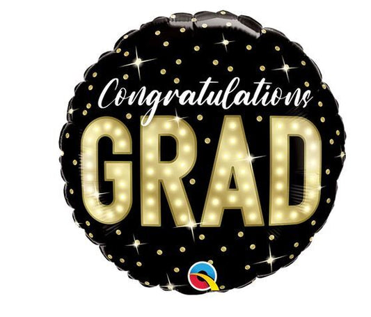 Grad Marquee Lights Foil Balloon - Foil 18"/45cm