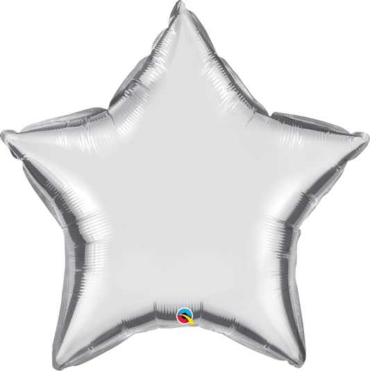 Silver Star Balloon - 36" Foil
