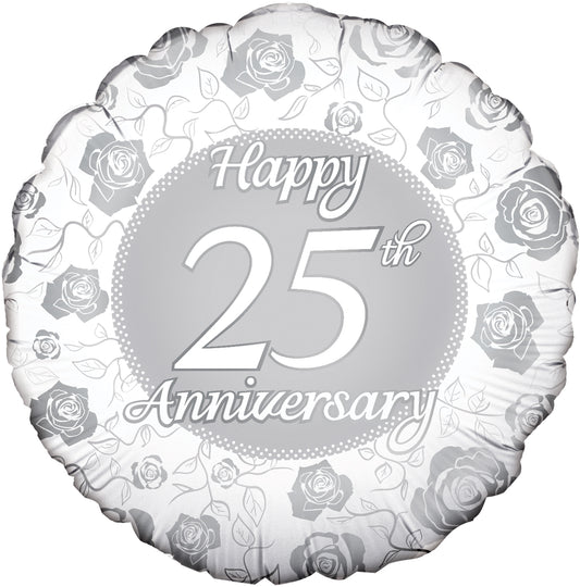Happy 25th Anniversary Balloon - 18" Foil