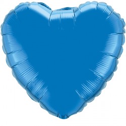 Sapphire Blue Heart Mini Shape Air-Filled Balloon – 4″ Foil