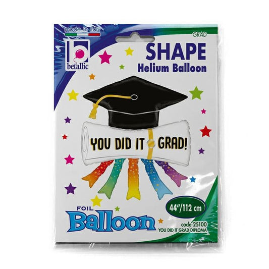 You did it Grad Diploma Balloon - Foil 44"/112cm Packaged